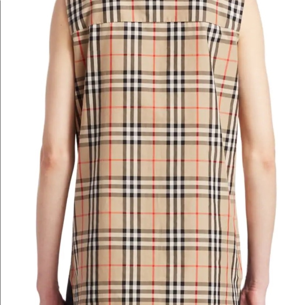 SOLD Burberry Palila Check Print Sleeveless Shirt - Picture 2 of 12